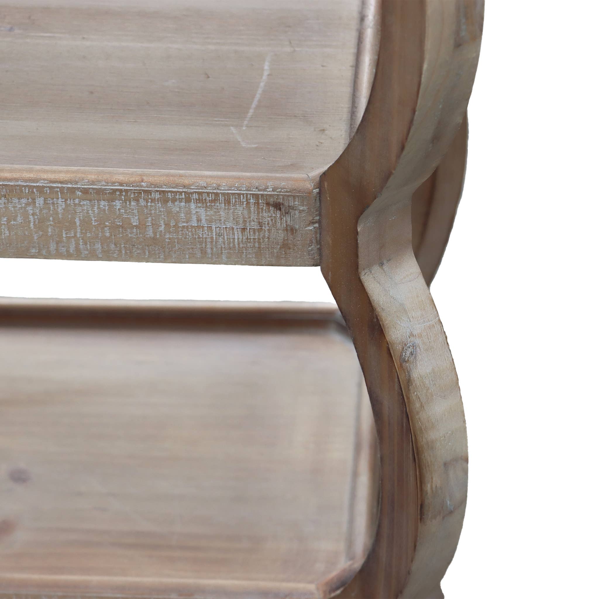 Paris Loft Inc - Wholesale Console Table - 3-Tier Wood Console Table with Wave Frame5