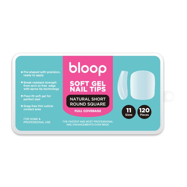 bloop make up made easy - Wholesale Press-on/fake nails - G2002 Natural Round Square Nail Tips 120 Pcs
