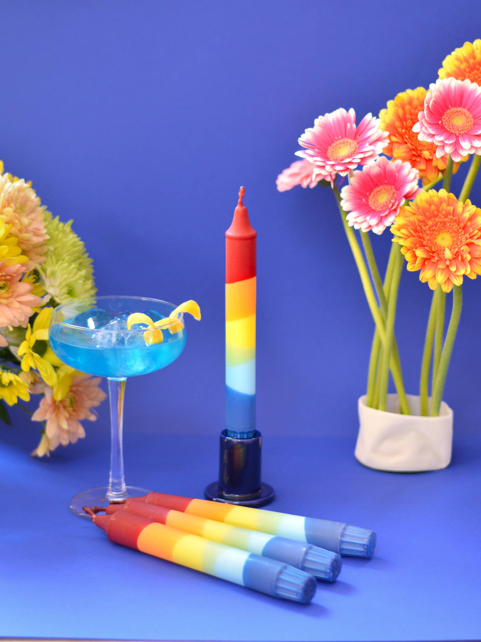 Nordtrice - Wholesale Tapered Candle/Candlestick - Taper candles- Summer Party / Rainbow Splash1