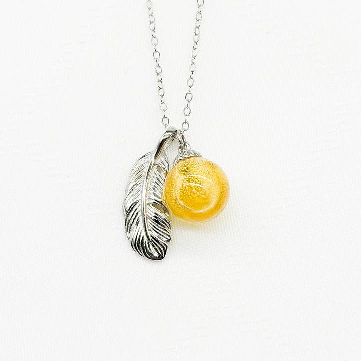 Gift Box - Sterling Silver Leave Necklace + Purify Oil for wholesale by Amrita Court Essential Oils and Aromatic Homeware