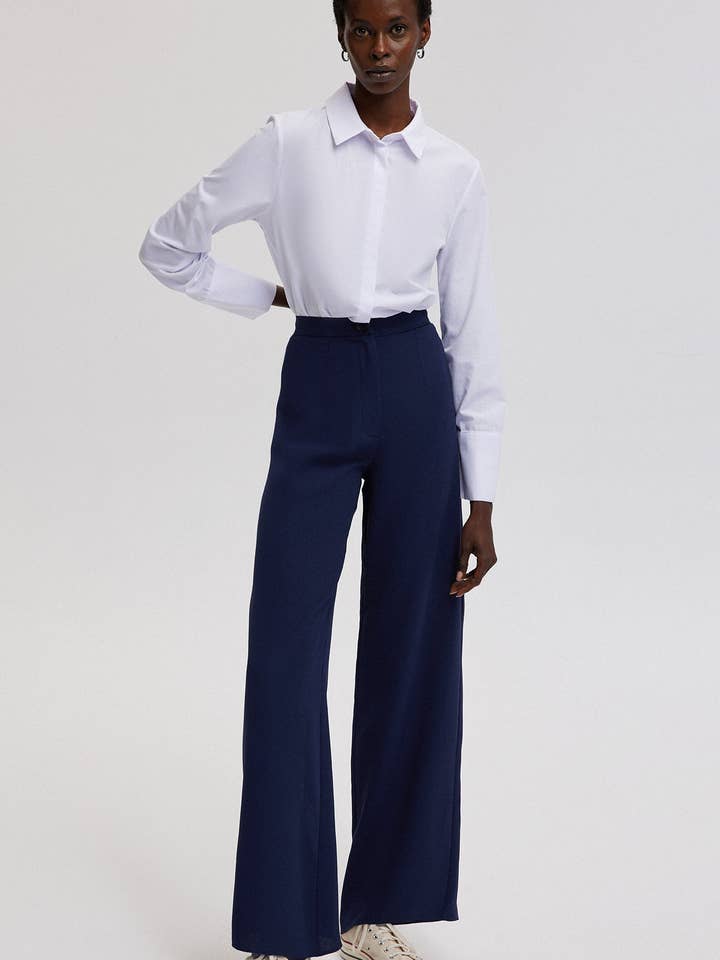 PANTALONES DE CREPÉ DE PERNERA ANCHA para venta al por mayor de Touché Privé EU