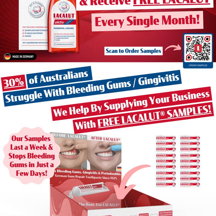 LACALUT - WHOLESALE - Wholesale Toothpaste - 40 x LACALUT® Aktiv 10ml Travel Size - RRP $2.001