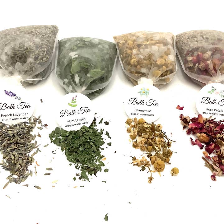 All Little Cute Things - Wholesale Bath Soak/Milk - Bath Tea Bags, Rose Petals and Sea Salts Spa Soak