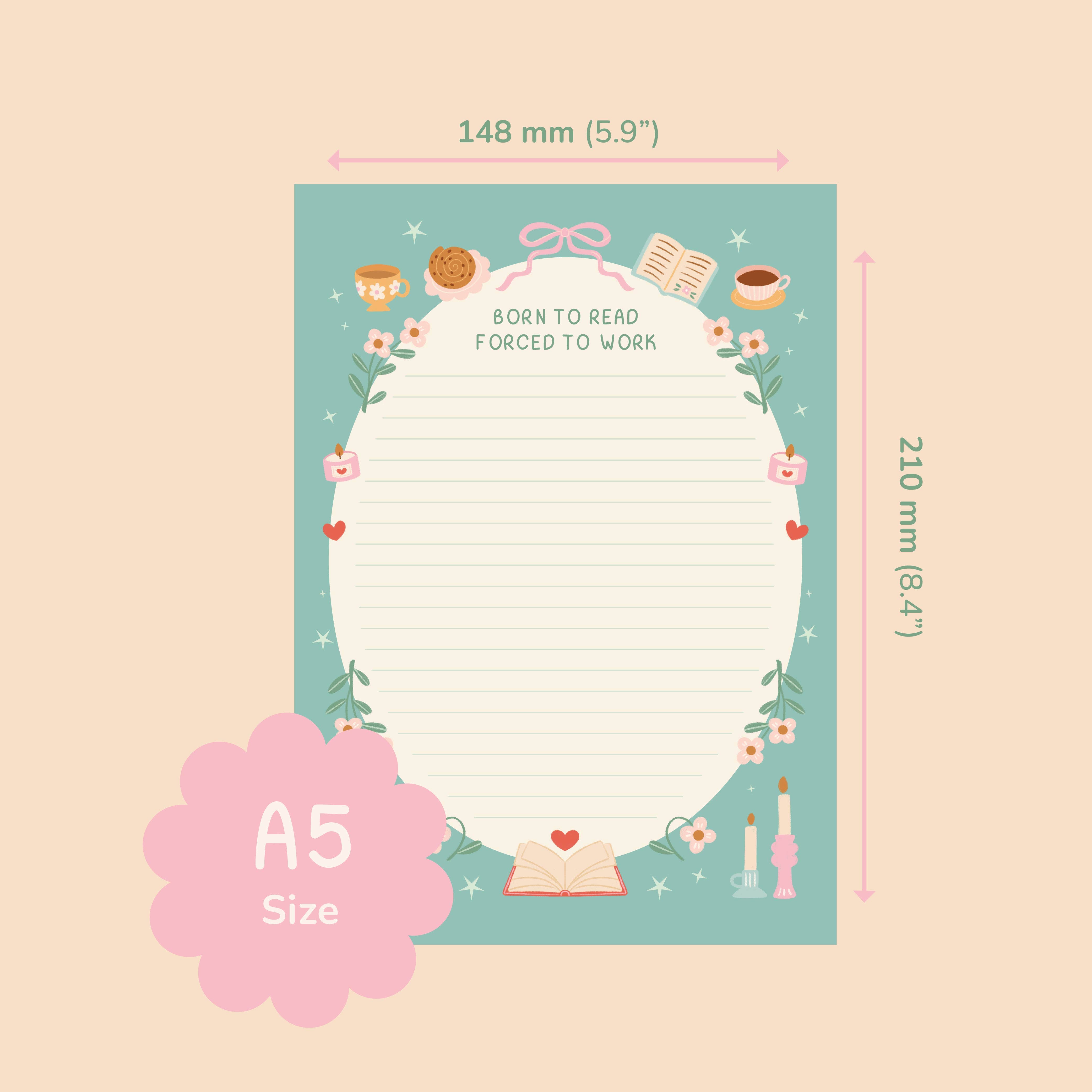 Hopscotch Paper Co. - Wholesale Notepad - Born To Read Notepad – Literature Stationery Gifts6