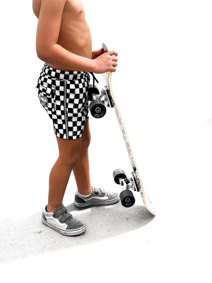 Rebel Bro - Wholesale Swim Shorts - Kids - Hybrid Swim Trunks in Vintage Venice3