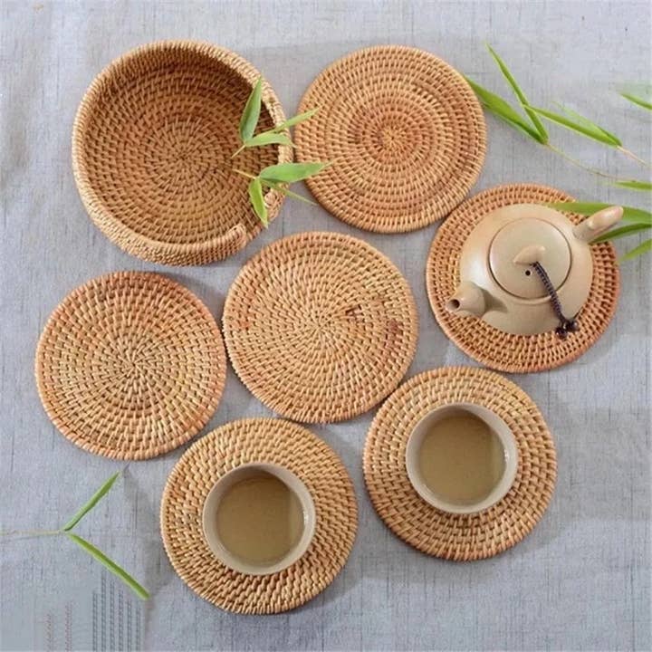 Kayu Living Bali - Wholesale Coasters - Rattan coaster & placements1