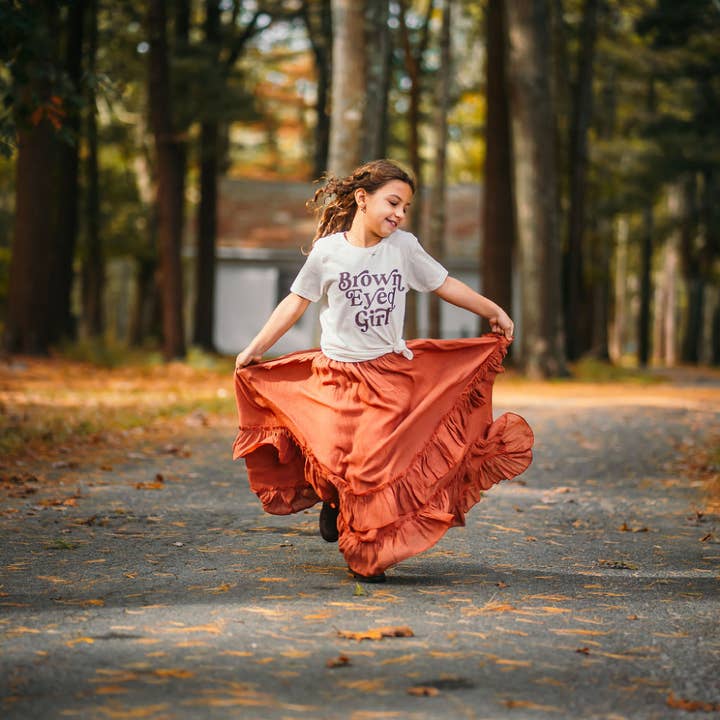 Beige Brown Eyed Girl Kids T-Shirt | Van Morrison Lyrics Tee for wholesale on Faire9