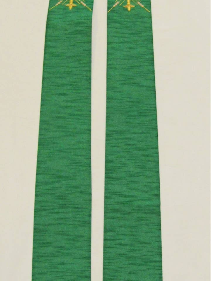 #17660 Cross and Rays Stole- Art Silk for wholesale by mds