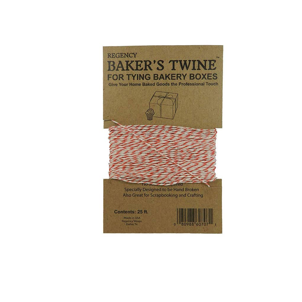 Ventures Int'l Products Inc. - Wholesale Twine - REGENCY WRAPS® Baker's Twine 25' - Red/White