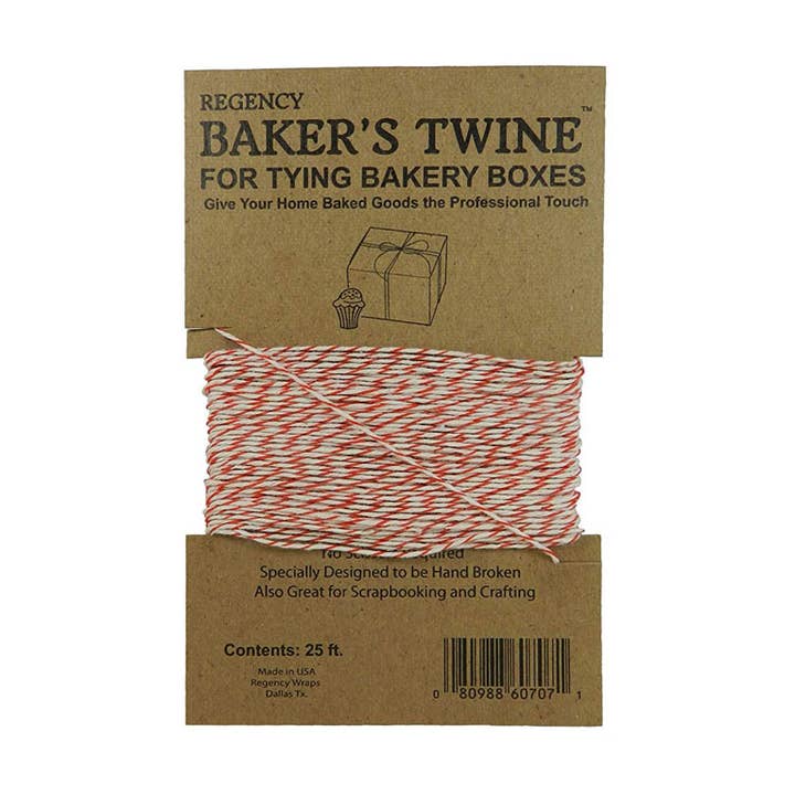 Spago da Forno REGENCY WRAPS® 25' - Rosso/Bianco per la vendita all'ingrosso da parte di Ventures Int'l Products Inc.