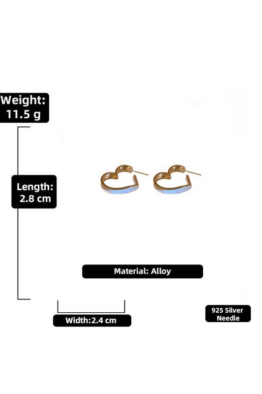GOLD SIMPLE HEART FASHION DANGLE EARRINGS_CWAJE128 for wholesale on Faire1