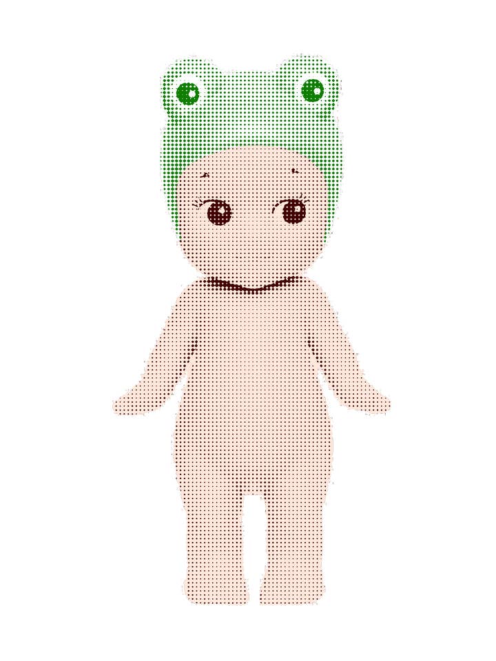 Trinket Frog Print: Halftone Art Trinket for wholesale by ElectraMakes