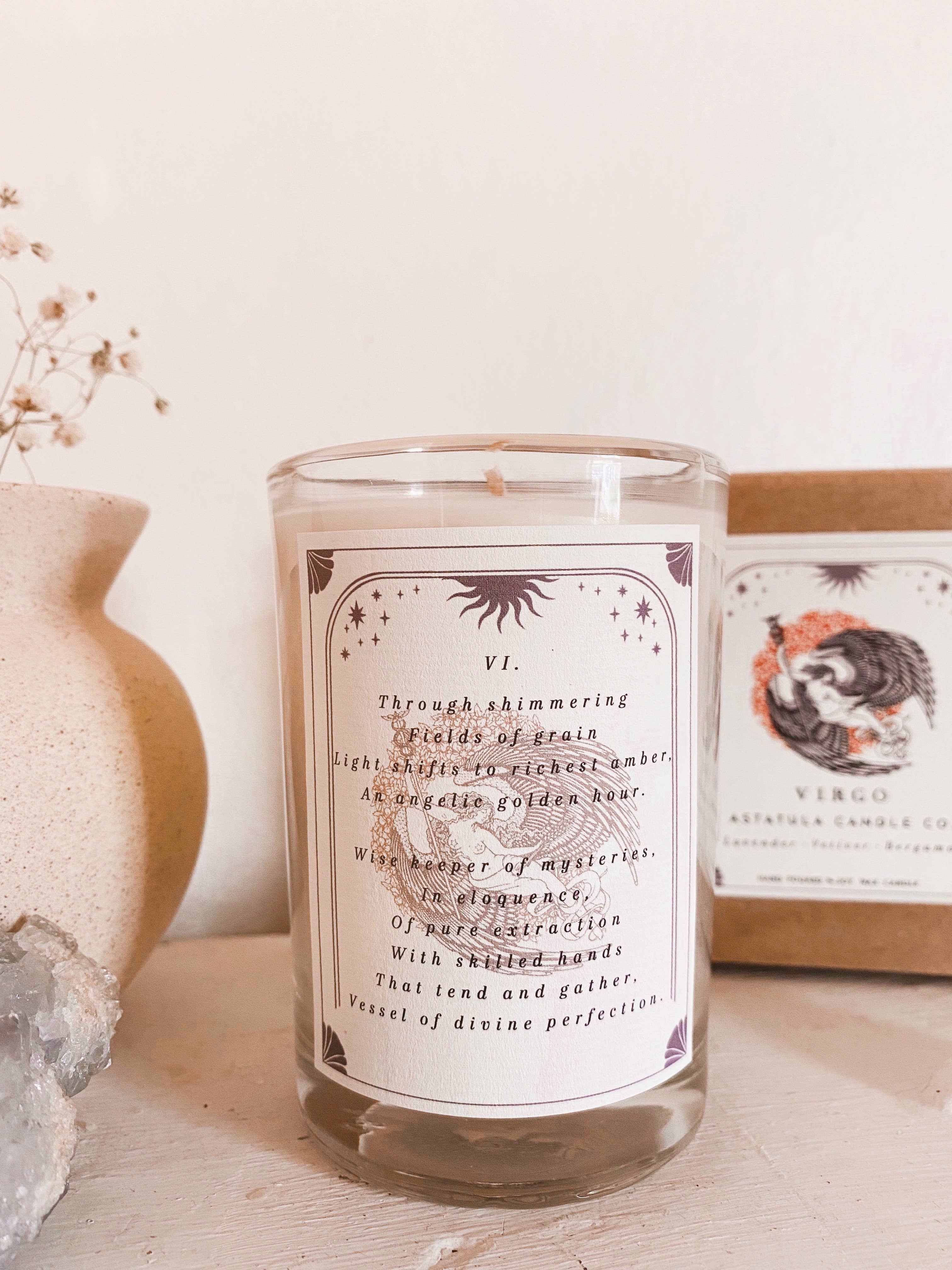 Astatula Candle Co. - Wholesale Jar/Filled Candle - Virgo Zodiac Candle1