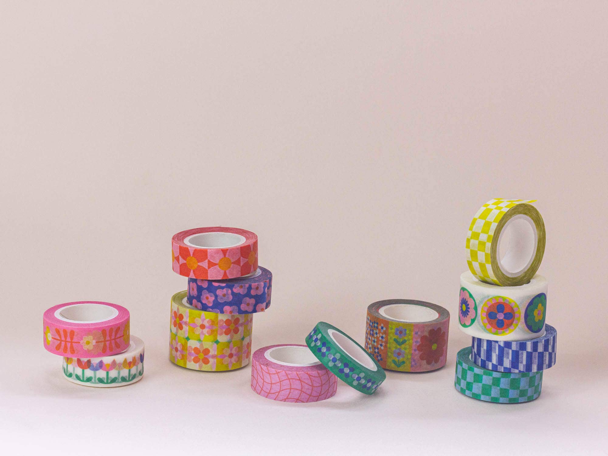 My Darlin' - Wholesale Washi Tape - Flower Tower 15mm • Retro Floral Washi Tape6