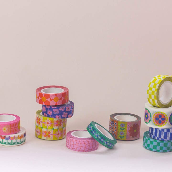 My Darlin' - Wholesale Washi Tape - Flower Tower 15mm • Retro Floral Washi Tape6