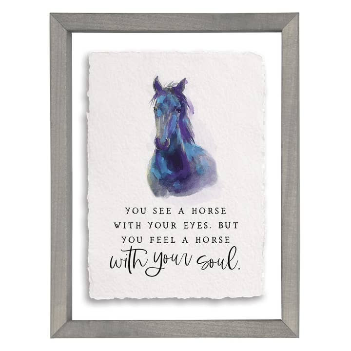 Se en hest - flydende kunst rektangel for engroshandel hos Sincere Surroundings