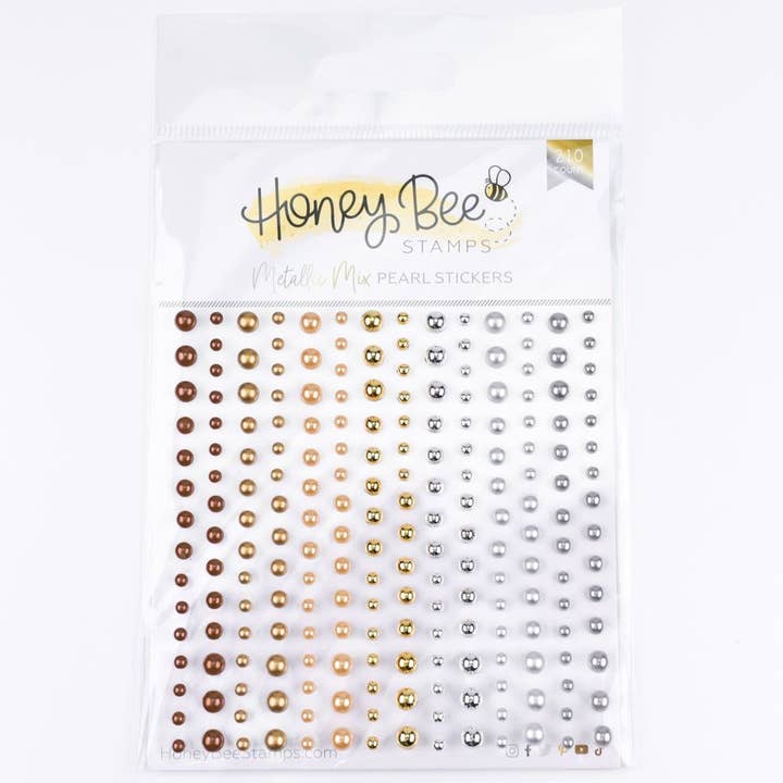 Honey Bee Stamps - Wholesale Sticker - Metallic Mix Pearls - Pearl Stickers - 210 Count3