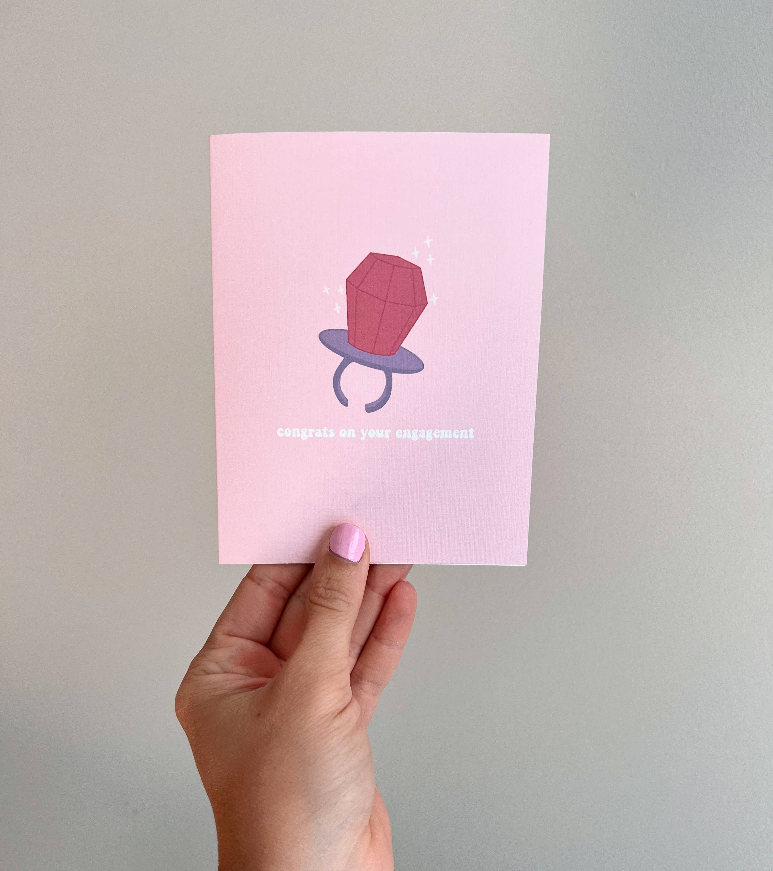 Kelly Scott Design Co – wholesale Engagement card – Ring Pop Engagement Card -- Funny Engagement Card1