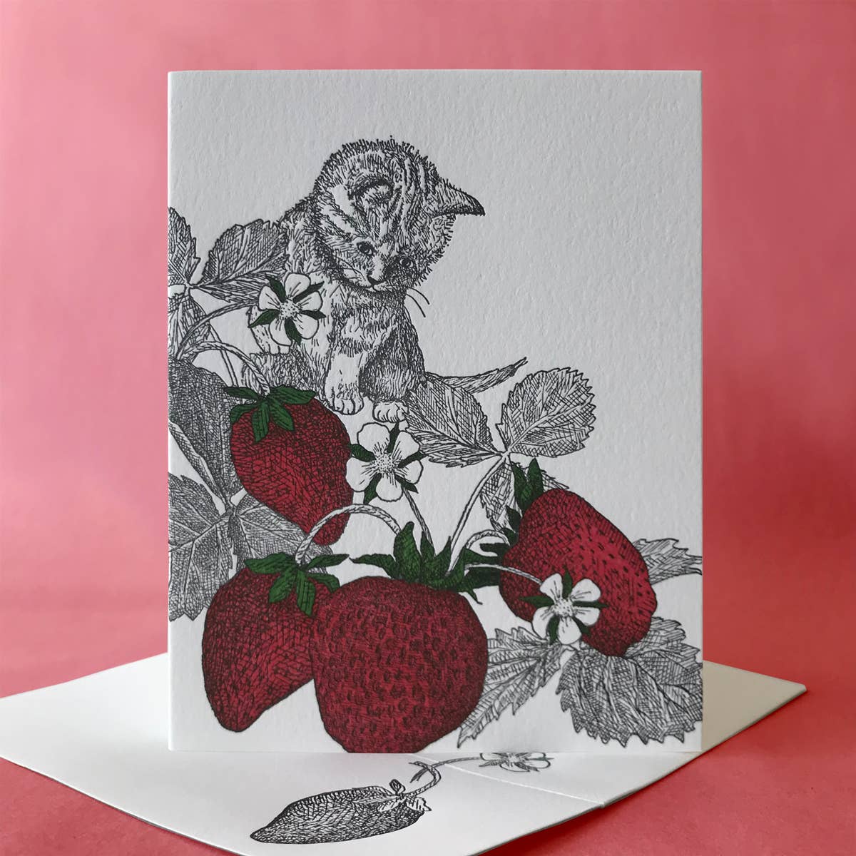 Painted Tongue Press - Wholesale Birthday Card - Strawberry Birthday and Blank Note Card1