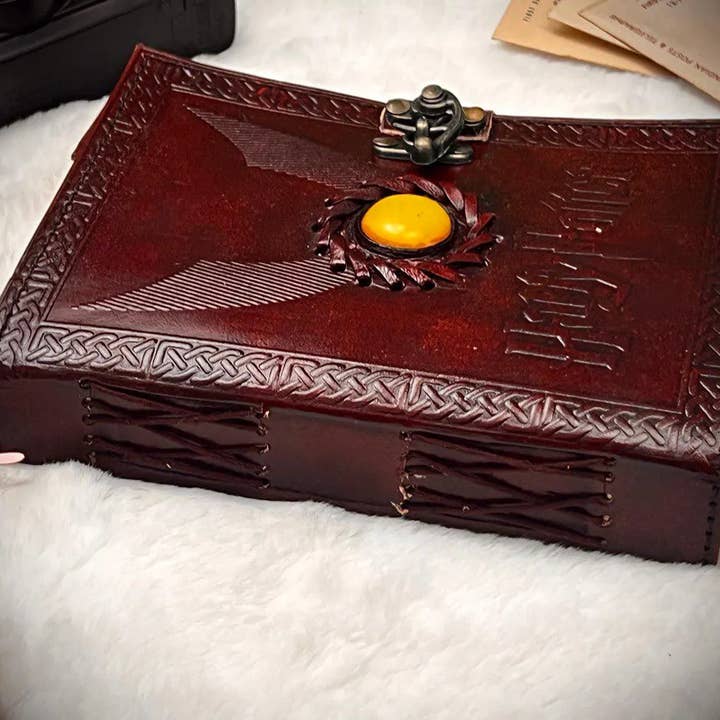 R K Handicrafts and Exporters - Wholesale Journal/Diary - Leather Journal Vintage Notebook with Harry potter Embossed