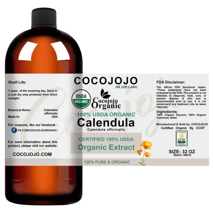 Coco jojo – wholesale Facial serum/concentrate – Calendula Extract – USDA Organic4