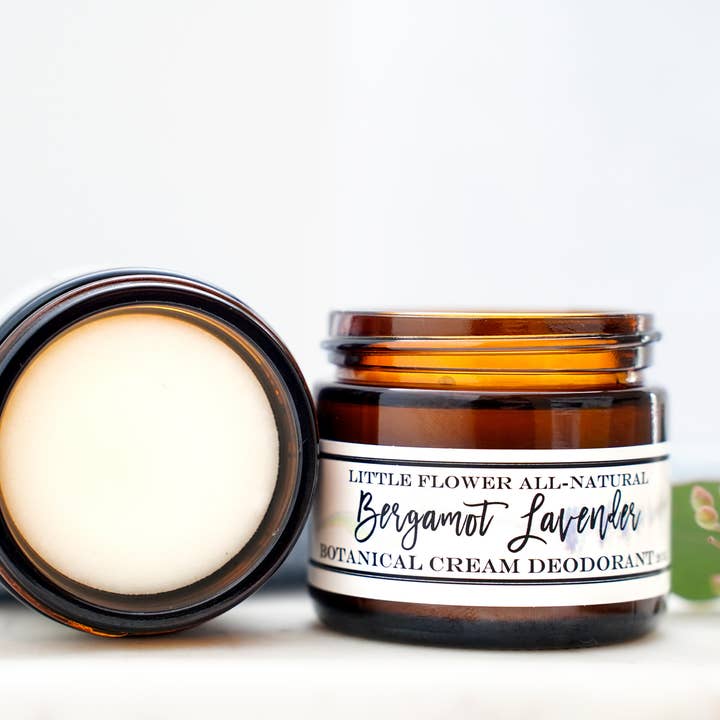 Lavender Bergamot Deodorant for wholesale by The Little Flower Soap Co