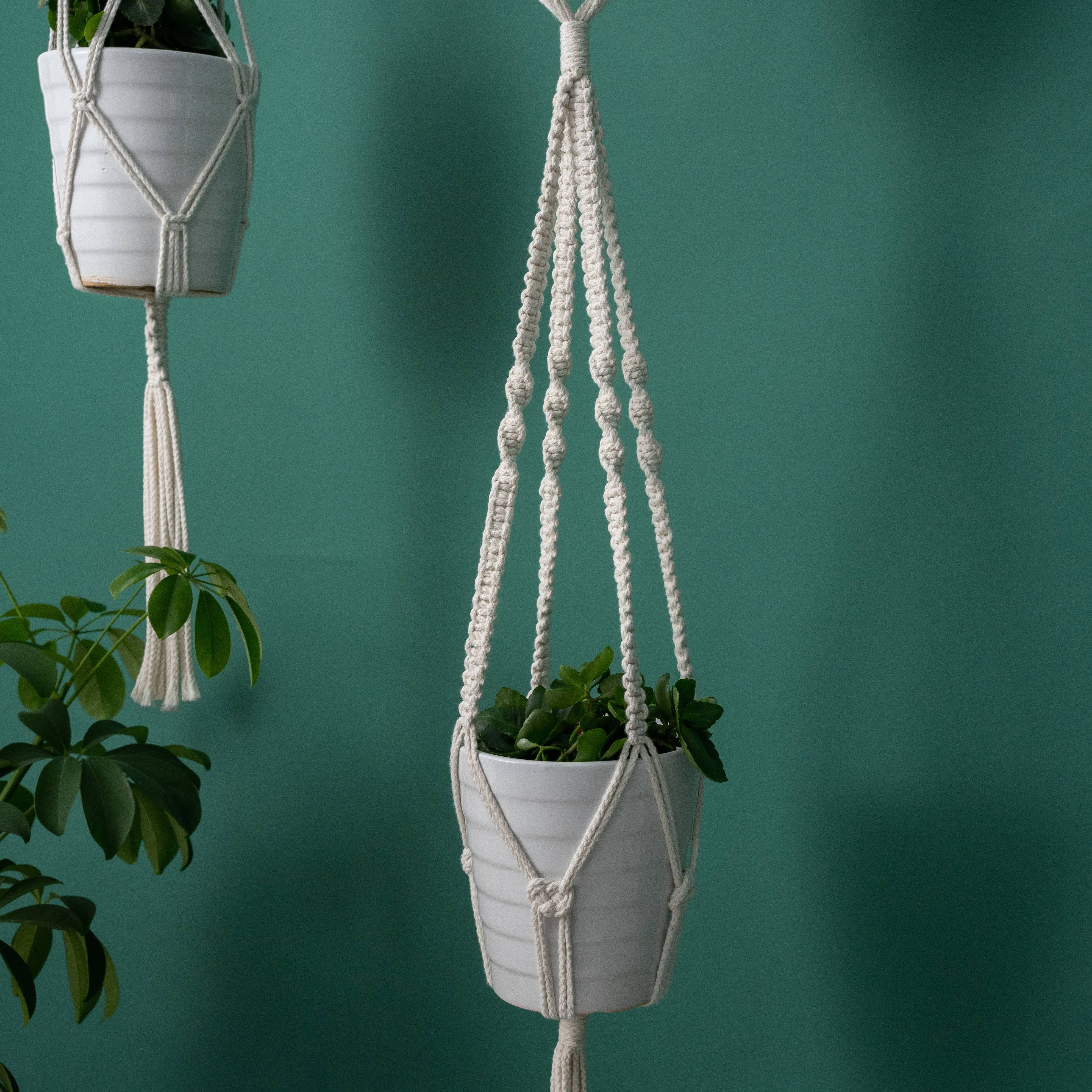 Sparkle Being - Wholesale Hanging planter - Cotton Macrame Rope Plants Hanging Pots Holder - Stand Set 52