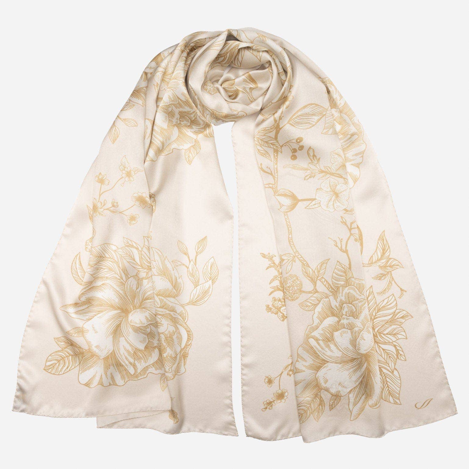 Elizabetta Made in Italy USA - Wholesale Scarf - Women's - Isabella - Silk Scarf/Shawl - Champagne0