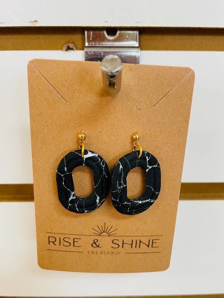 Sort marmor ovaler for engroshandel hos Rise and Shine Creations