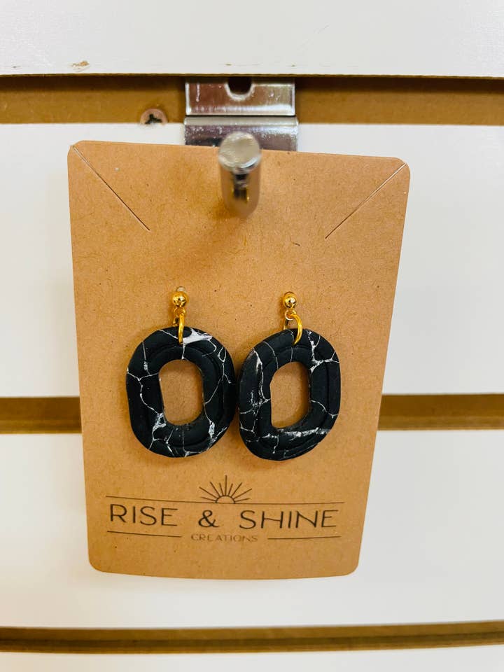 Zwart marmeren ovalen voor wholesale door Rise and Shine Creations