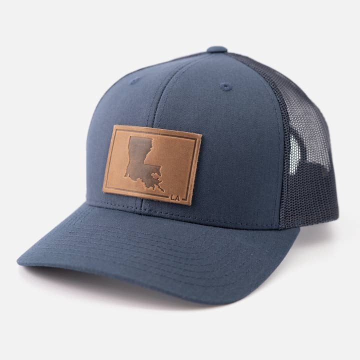 Range Leather Co. - Wholesale Trucker Hat - Unisex - Louisiana Silhouette Hat | Leather Patch Trucker Hat3