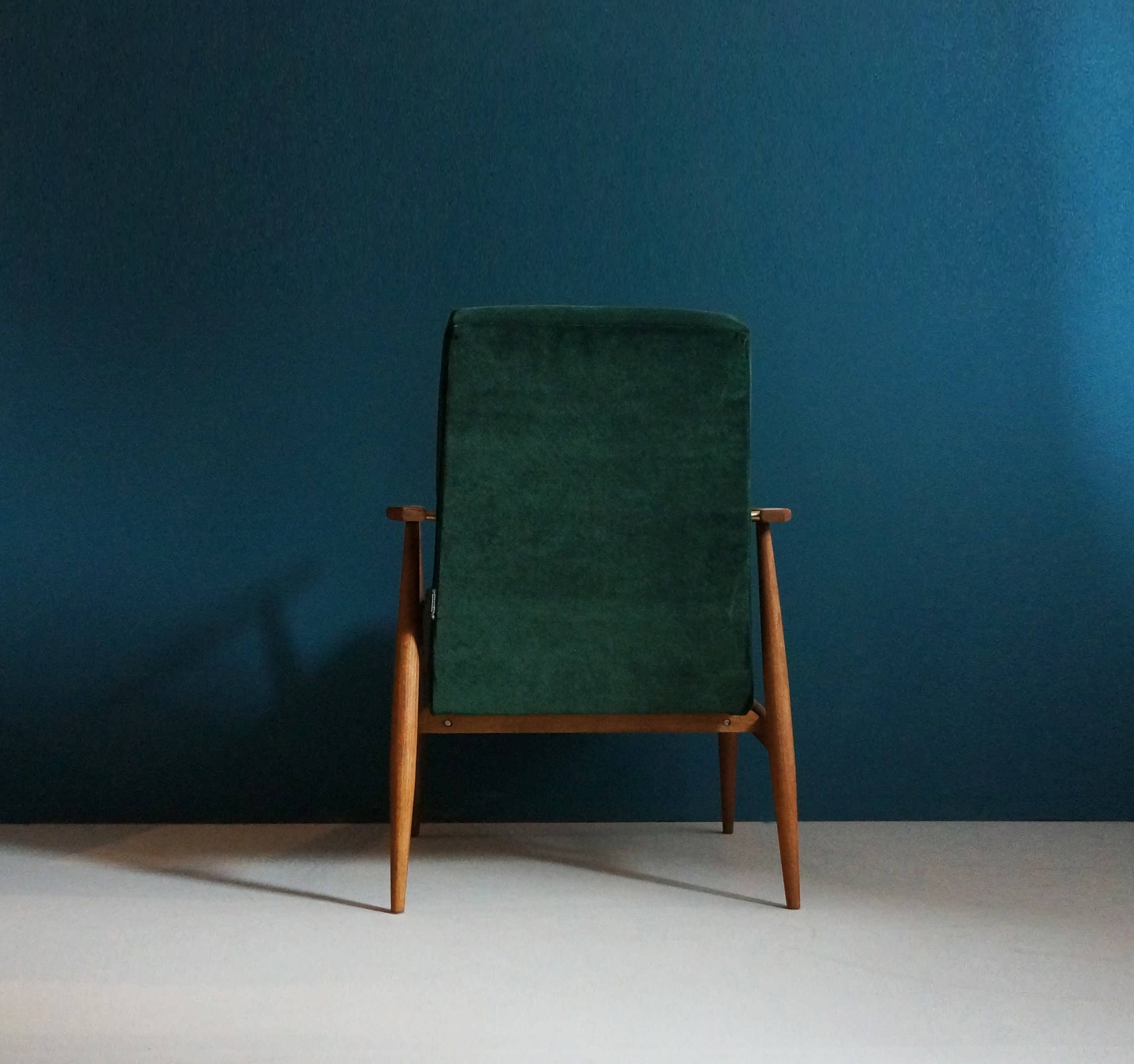 Workshop of Forms - Wholesale Chair - Vintage Armchair From Mid Century, Green Velvet Upholstery,3