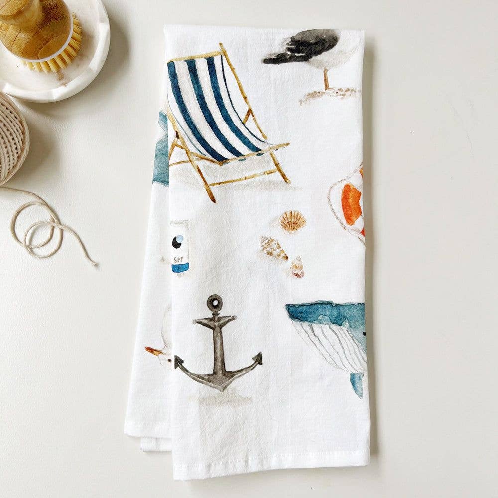 emily lex studio - Wholesale Tea Towel - seaside tea towel2