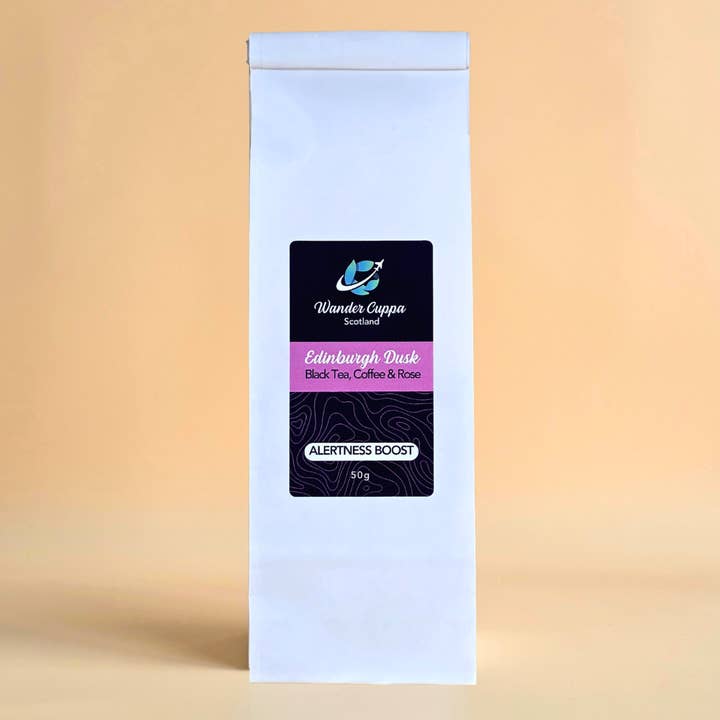 Coffee & Rose Loose Leaf Black Tea — Edinburgh Dusk for wholesale by Wander Cuppa Tea