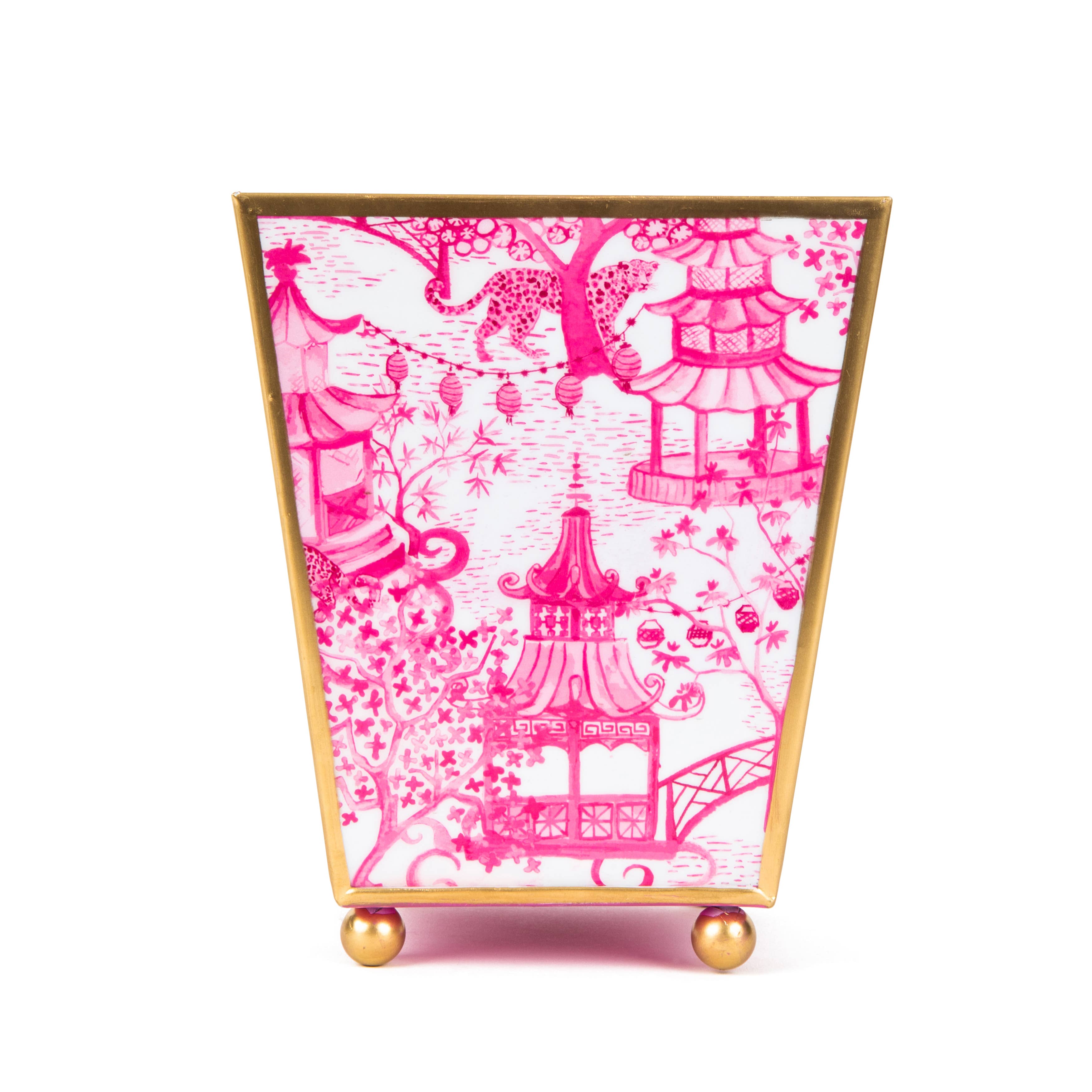 Jaye's Studio - Wholesale Plant Pot - Garden Party Enameled Square Cachepot Planter9