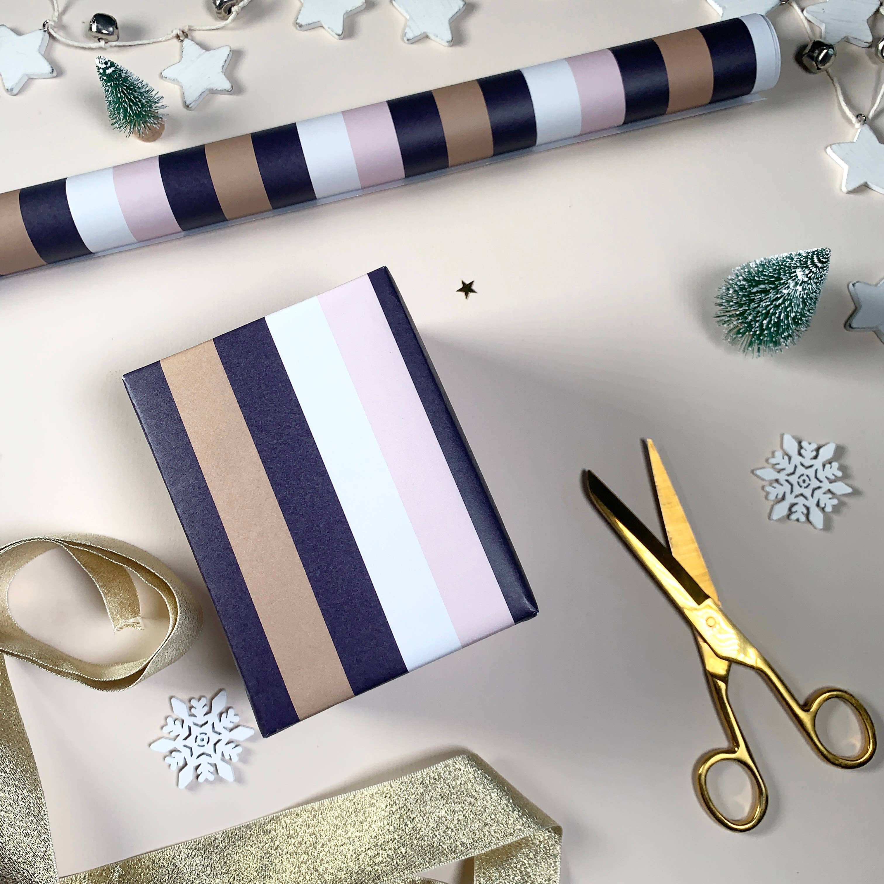 Pixel & Bloom - Wholesale Wrapping Paper Roll - Wrapping Paper / Gift Wrap - Luxe Stripe1