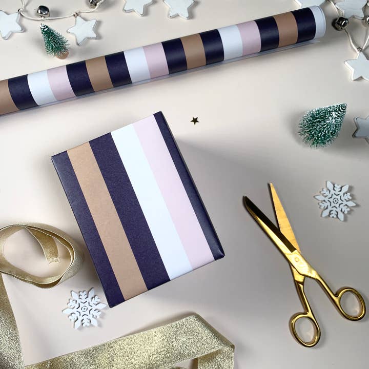 Pixel & Bloom - Wholesale Wrapping Paper Roll - Wrapping Paper / Gift Wrap - Luxe Stripe1