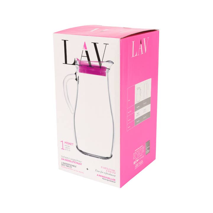 Rinkit Ltd - Wholesale Jug - 1.8L Misket Glass Water Jug with Silicone Lid1