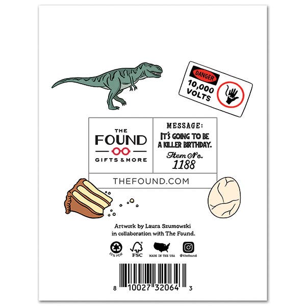 THE FOUND - Wholesale Birthday Card - Jurassic Park Hold on to Your Butts Birthday Card