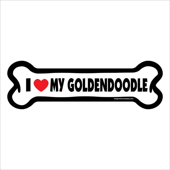 Jag älskar min Goldendoodle Stor Benmagnet för wholesale av Imagine This Company
