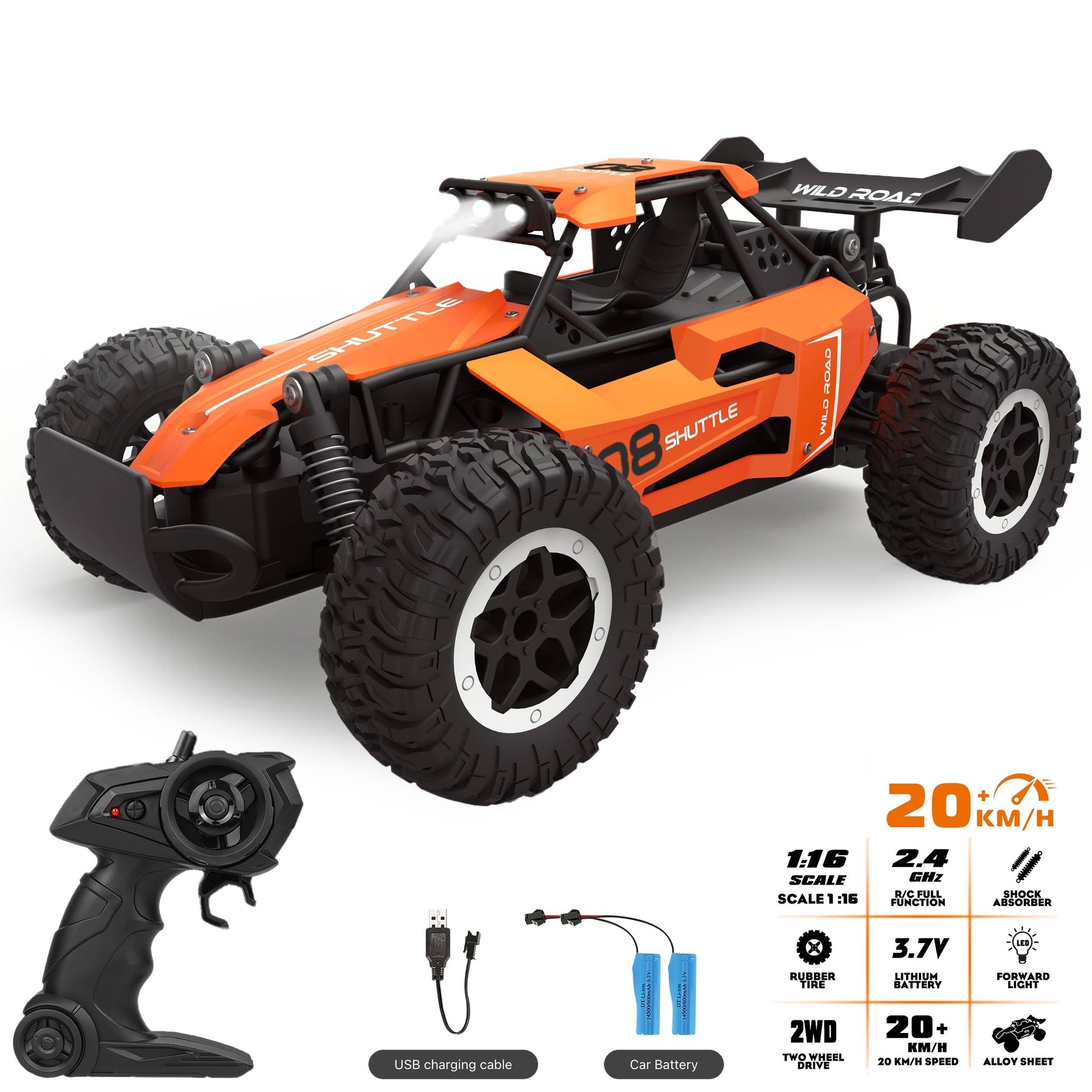 Shop Celino - Wholesale Toy Car/Truck - Kids - High-Speed 1:16 RC Car, 20 Km/h, USB Rechargeable, Off-Road3