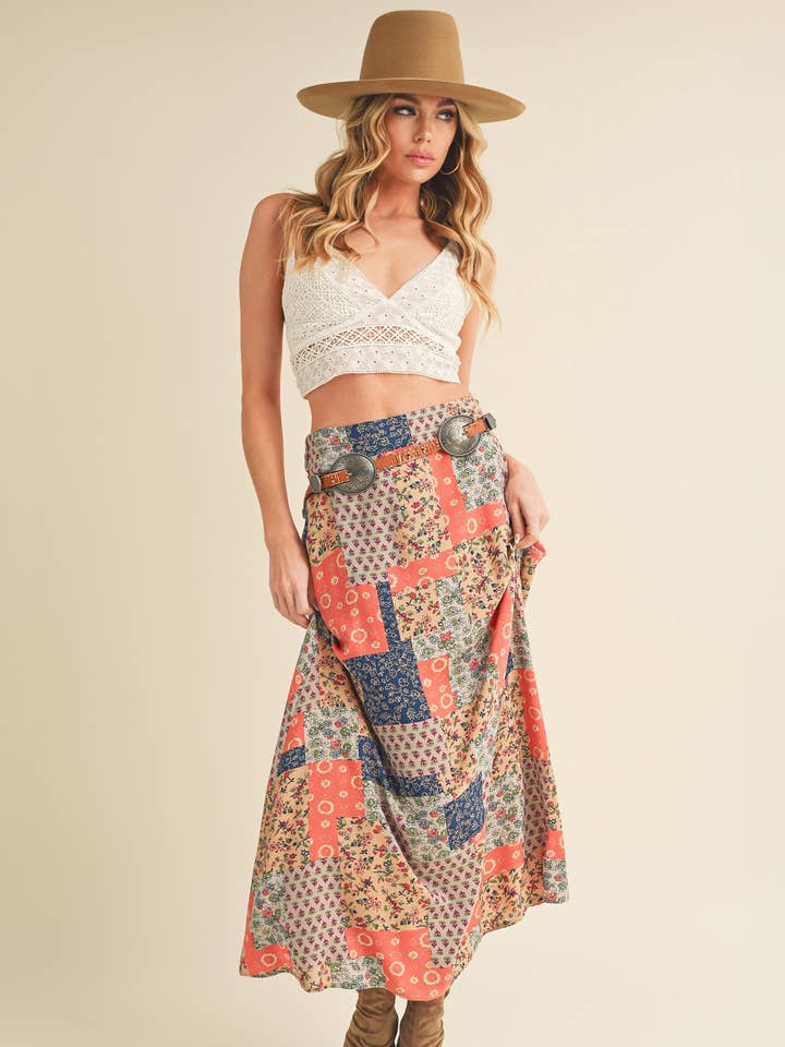 AEMI + CO - Wholesale Skirt – Women’s - 773DN Bradyn Print Skirt 622