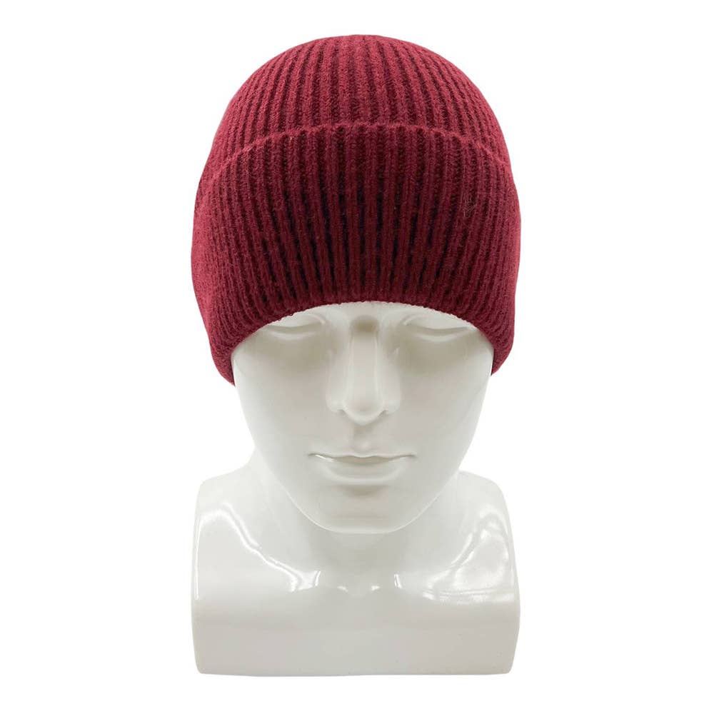 Sensibling Corp. - Venta al por mayor Gorro de lana - Unisex - Gorro de punto acanalado liso con puños32