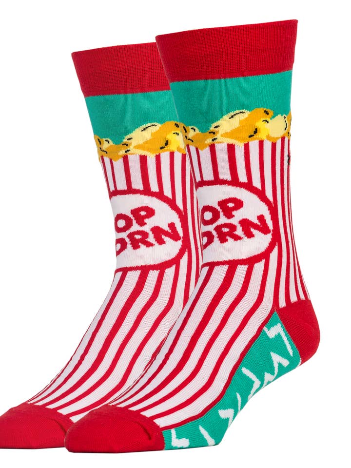 Oooh Yeah/Sock It Up/Oooh Geez Slippers - Wholesale Socks – Men's - Box O' Popcorn | Men's Cotton Crew Funny Socks0
