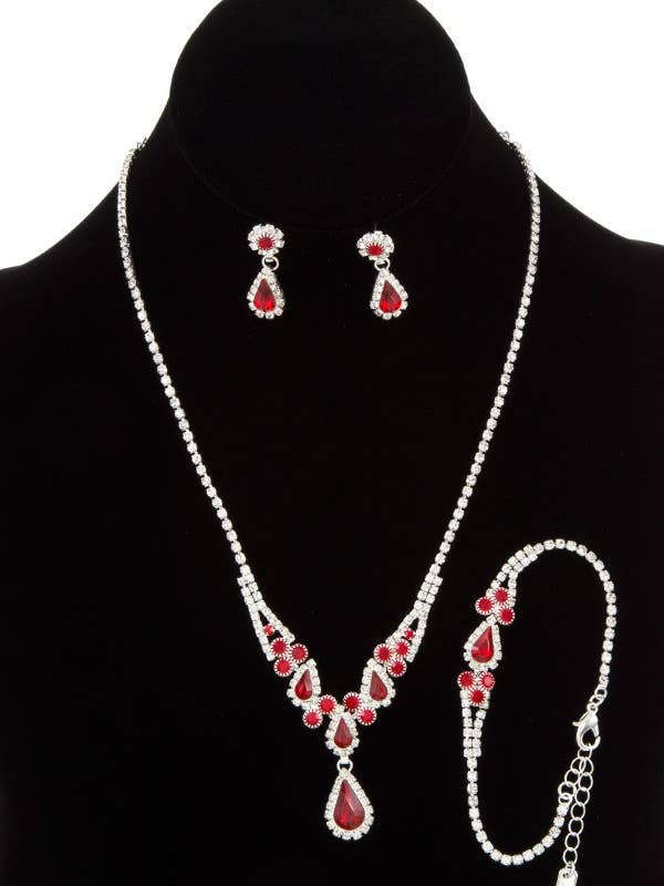 KRISTALL OCH STRASS BANA HALSBAND ARMBAND SET för wholesale av Andrea Bijoux