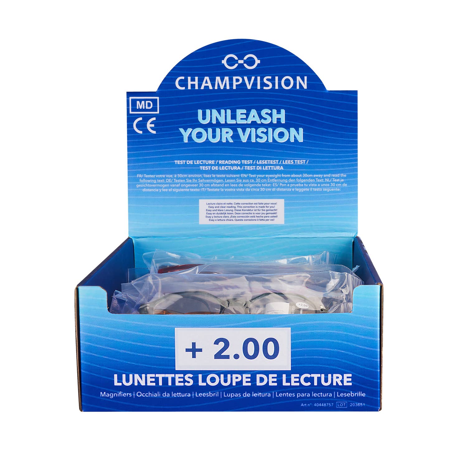 Champ by Polyflame - Wholesale Eyeglasses - Unisex - 24 Reading Magnifying Glasses - +2.002