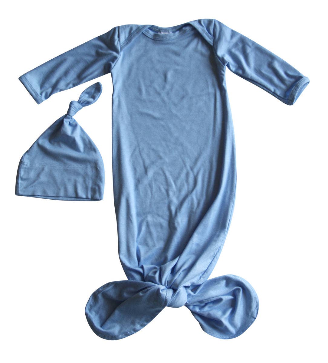 Rocket Bug - Wholesale Babygown Set - Baby - Silky Knotted Baby Gown with Knotted Hat - Infant Sleeper8