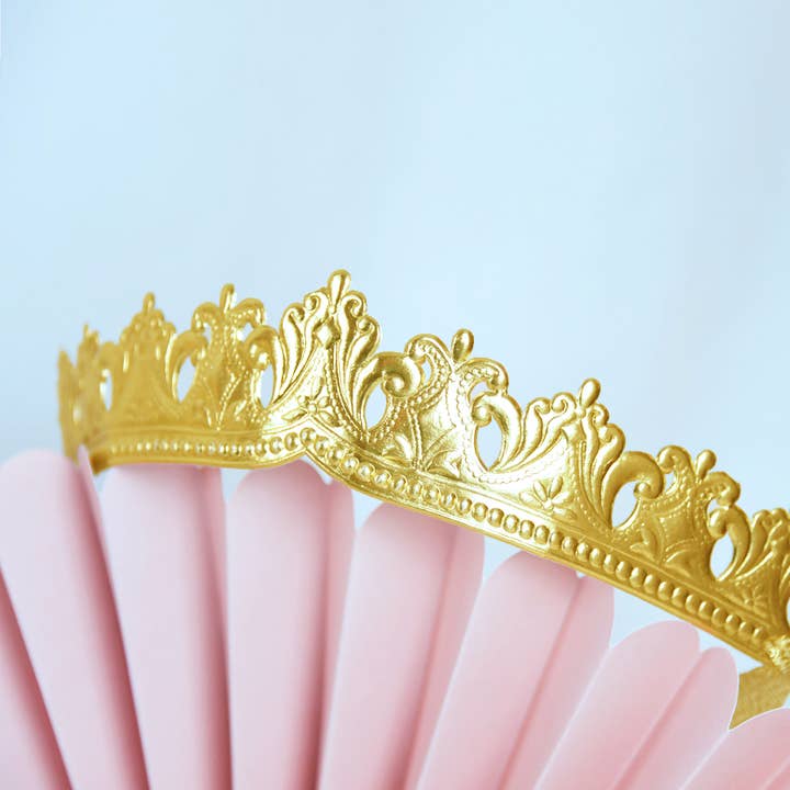 TOPS Malibu – Großhandel Partyhut/Krone – In Europa hergestellte königliche Krone mit Goldprägung und Band2