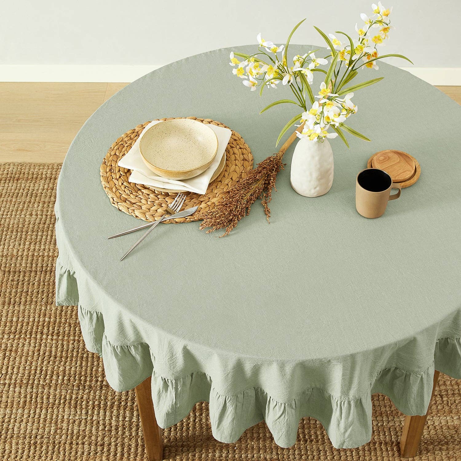 Monday Moose - Wholesale Tablecloth - Corcovado Tablecloth (Sage Green)8