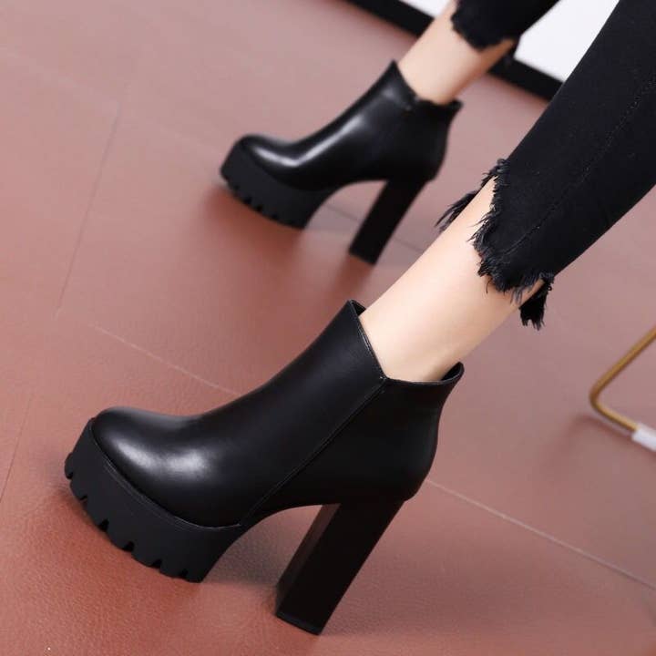 Black The Darkling Ankle Boots for wholesale on Faire2